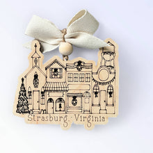 Small Town Street Custom Christmas Ornament Main Street : With Water Tower