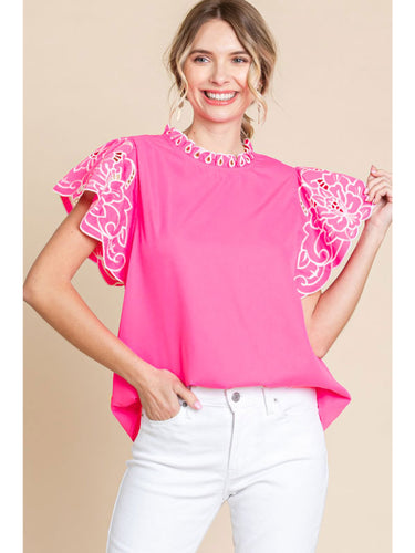 Shirt - Pink Ruffle