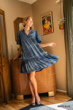 Dress - Slate Blue Velvet