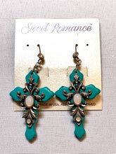 Jewelry- Sweet Romance Opal Cross Earrings