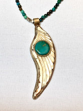 Jewelry- Feather Pendant on Beaded Strand