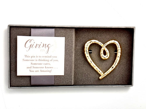 Jewelry- Giving Gold Heart Pin
