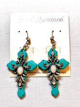 Jewelry- Sweet Romance Opal Cross Earrings