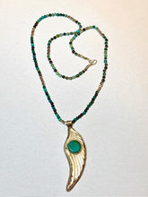 Jewelry- Feather Pendant on Beaded Strand